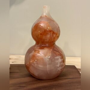 Handmade Jade-like natural stone Double Gourd Ornament, Brand New and Flawless